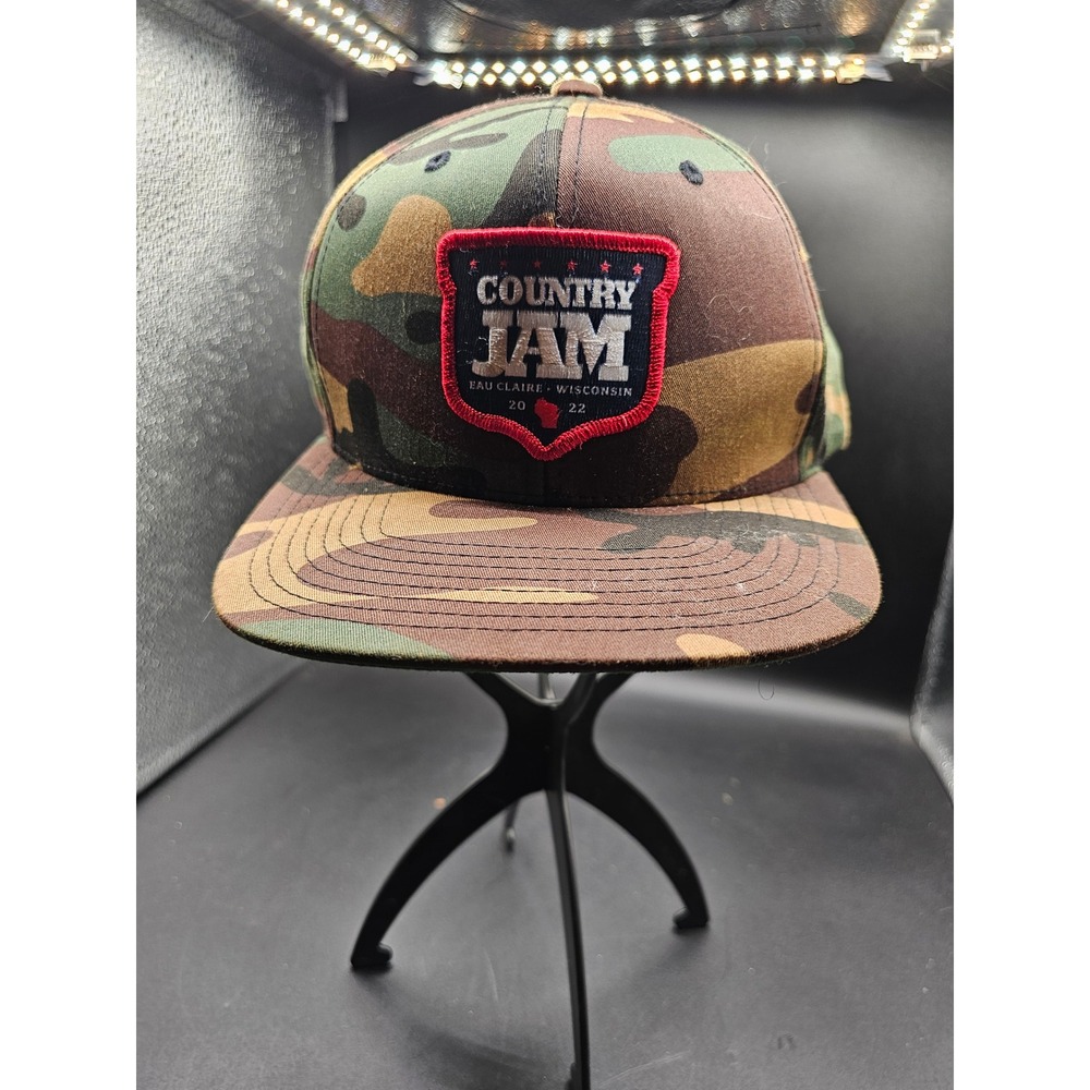 Country Jam 2022 Eau Claire Wisconsin Camo Snapback Hat Yupoong The Classics